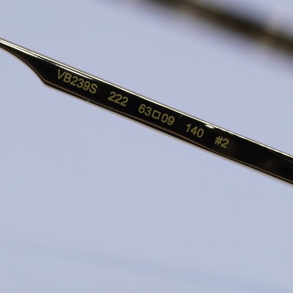 Victoria Beckham VB239S 222 Sunglasses Gold Aviator Frame, Grey Lenses - Picture 6 of 11